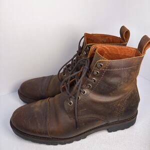 Patina Leather LaceUp Boots | 11.5